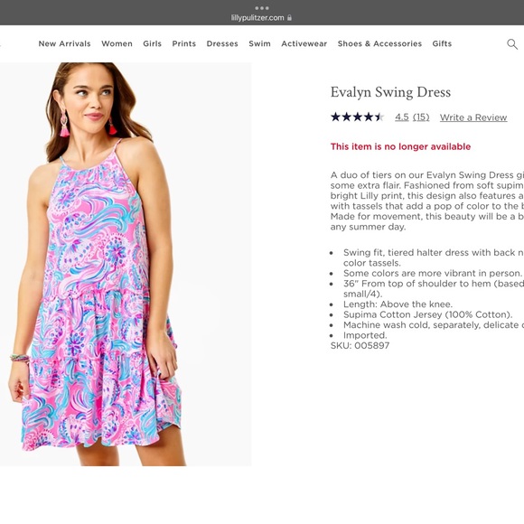 Lilly Pulitzer Evalyn Dress, XL - Picture 3 of 10